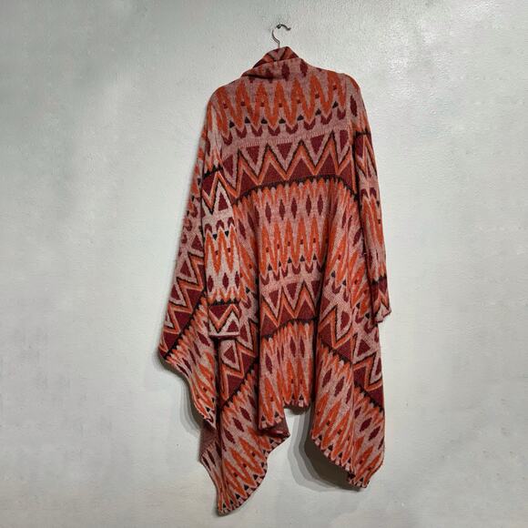 Anthropologie Sleeping On Snow Red Open Front Waterfall Cardigan Sz S - Picture 10 of 13